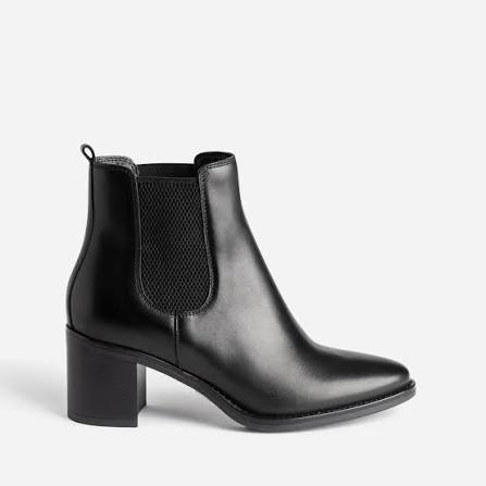 Step Solid Leather Chelsea Ankle Boots